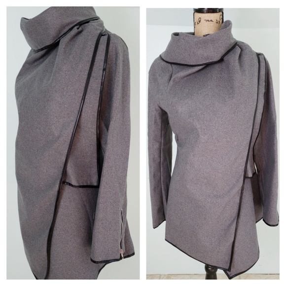 Cowl Neck Parka Cardigan - Picture 3 of 8